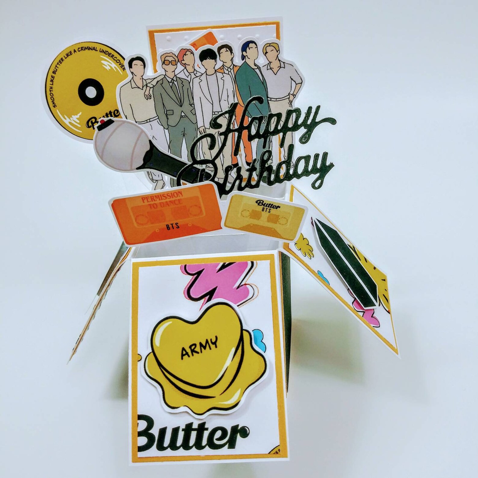 KPOP Card BTS birthday card pop up card bts kpop birthday Etsy