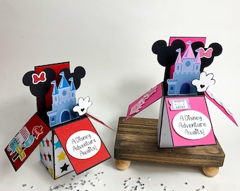 Disney Park Travel Reveal Card, Surprise Family Trip Announcement, Vacation Reveal Card, Magic Place Card Surprise, Children Travel Surprise