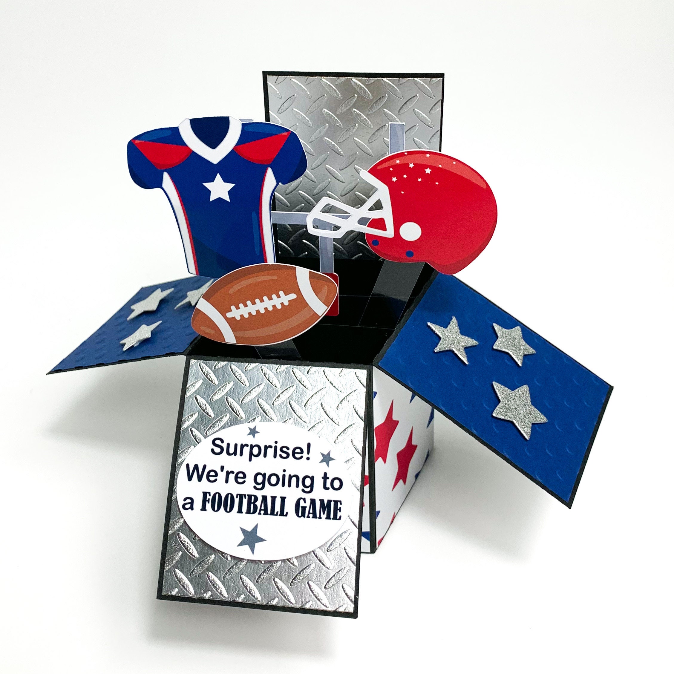 Football Game Surprise Card, pop up card football, birthday surprise, football lover surprise