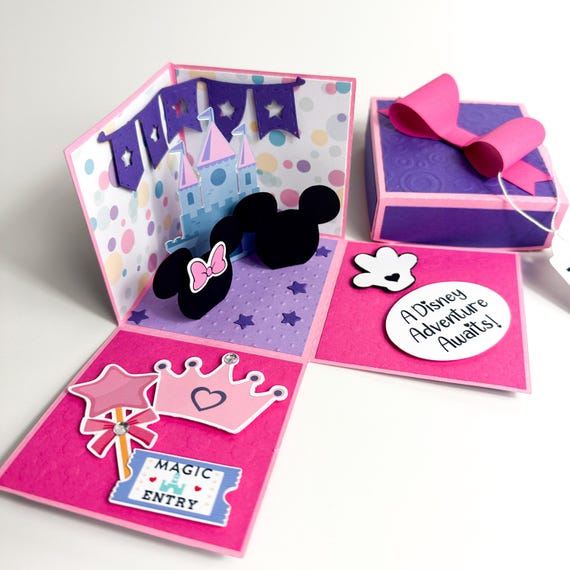 Family Vacation Reveal Box, Travel Surprise Announcement Box, Princess Castle Surprise