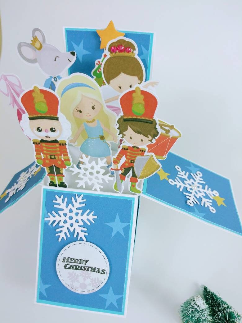 The Nutcracker Pop up Card Christmas Pop up Card Christmas Etsy