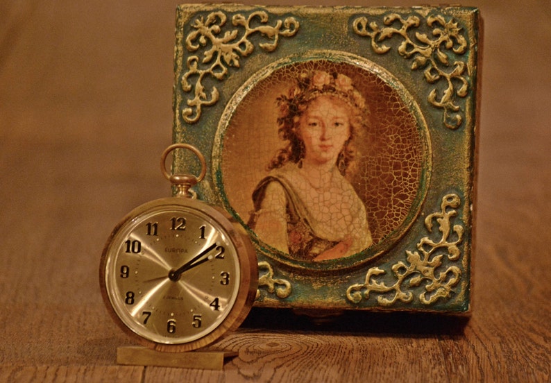 Vintage German Marble Table Clock Europavintage Mechanical Etsy