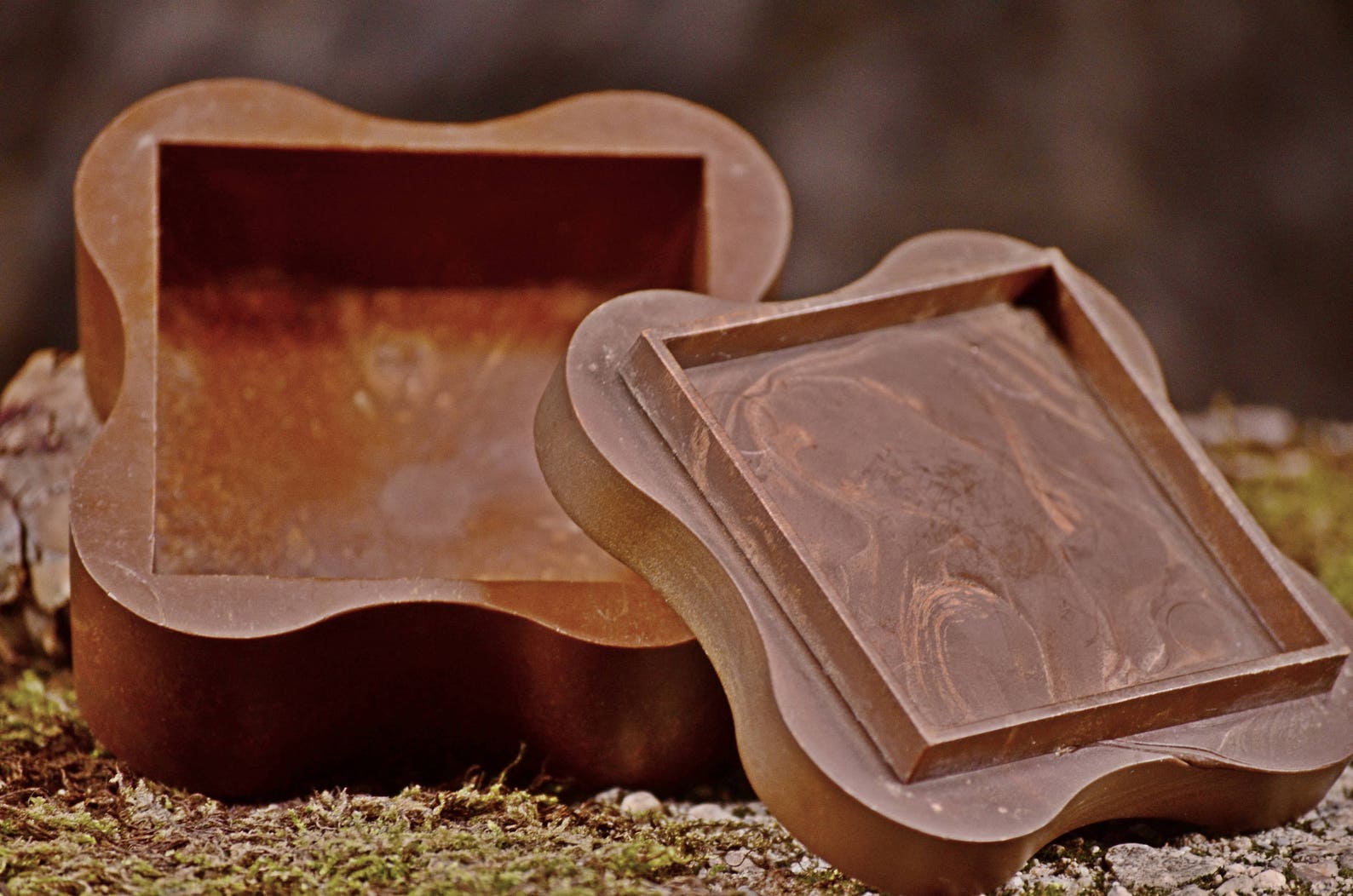 Vintage Bakelite Jewelry Box Copper Leaves Decoratedold Etsy