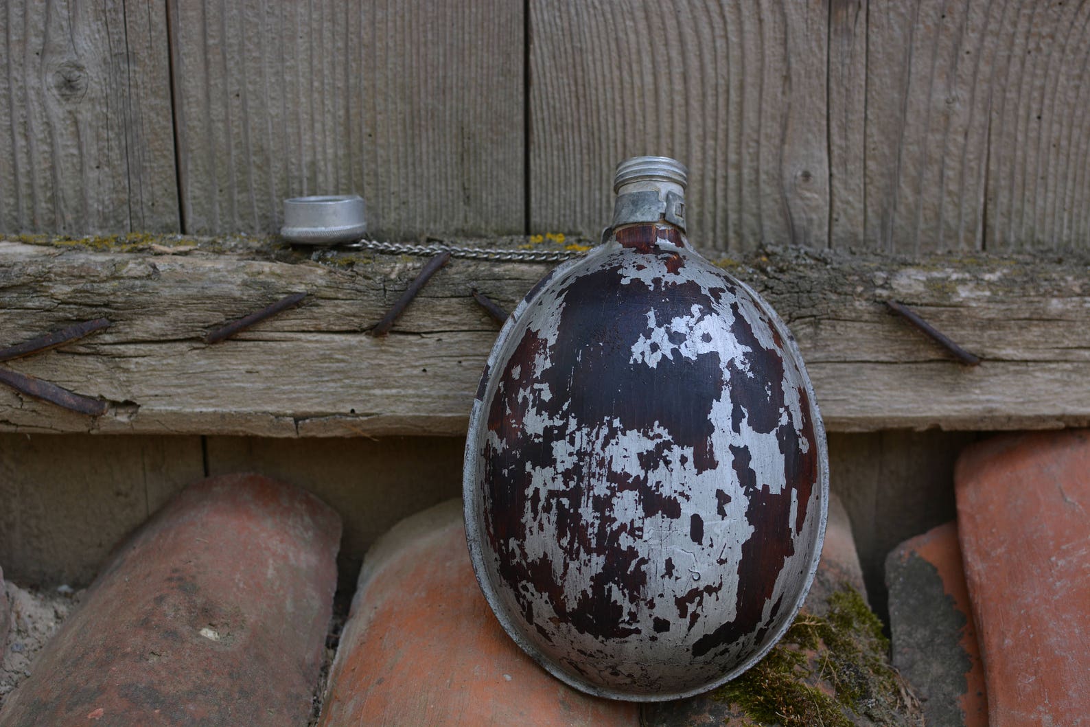 Aluminum Military Canteen,flask Water Bottle,water Flask,wood Cover