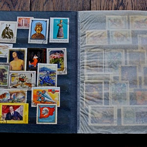 Collectible Postage Stamps Album,International Postage Stamps Album,Postage Stamps Collection,Rare Postage Stamps,Soviet Postage,Philatelic image 2