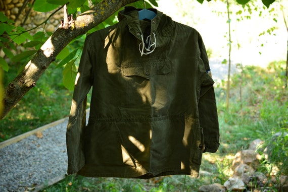Vintage Military Green Canvas Anorak,Military Anor