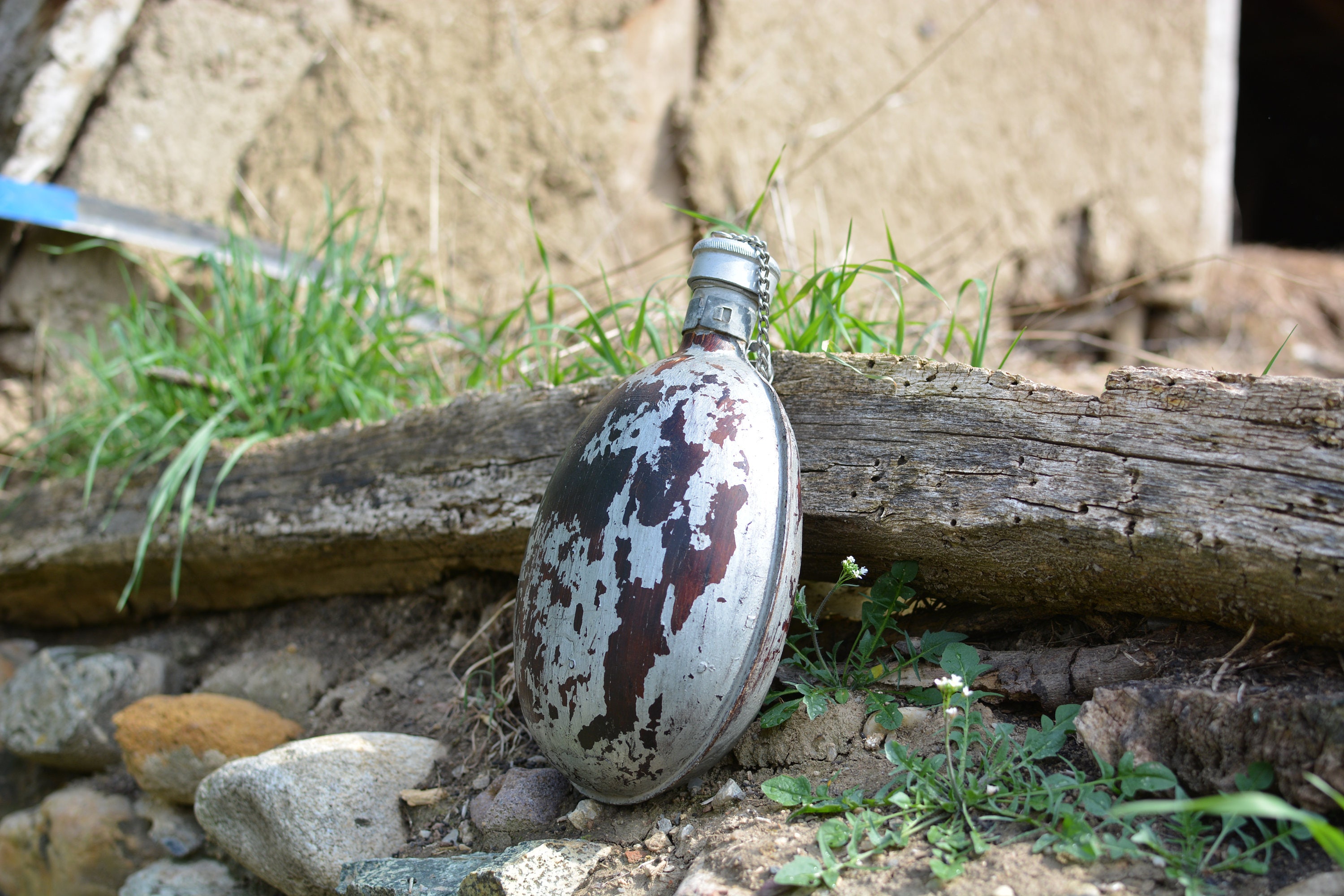 Aluminum Military Canteen,flask Water Bottle,water Flask,wood Cover