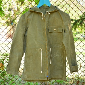 Vintage Military Green Canvas Women Anorak,Green Canvas Jacket,Military Anorak,Green Anorak,Vintage Parka Jacket,Tourist Anorak,Parka Jacket