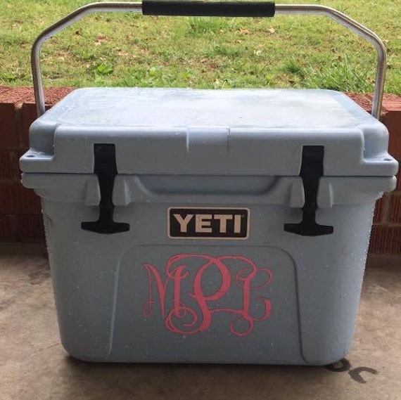 yeti cooler monogram decal