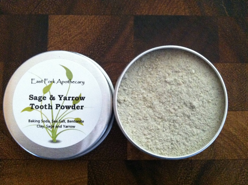 Sage and Yarrow Tooth Powder 2 Oz. Wildcrafted and Homegrown Etsy