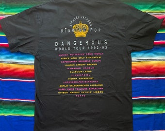 Vintage Michael Jackson Dangerous World Tour T-shirt - Etsy Vintage Michael Jackson Dangerous World Tour T-shirt - Etsy