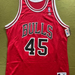 MICHAEL JORDAN 1995 CHICAGO BULLS #45 I'M BACK 3/8/1995 MITCHELL & NESS  RED JERSEY -L145 at 's Sports Collectibles Store