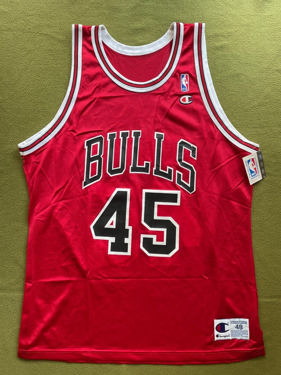 MICHAEL JORDAN CHICAGO BULLS VINTAGE 1990'S CHAMPION REVERSIBLE JERSEY  ADULT 40