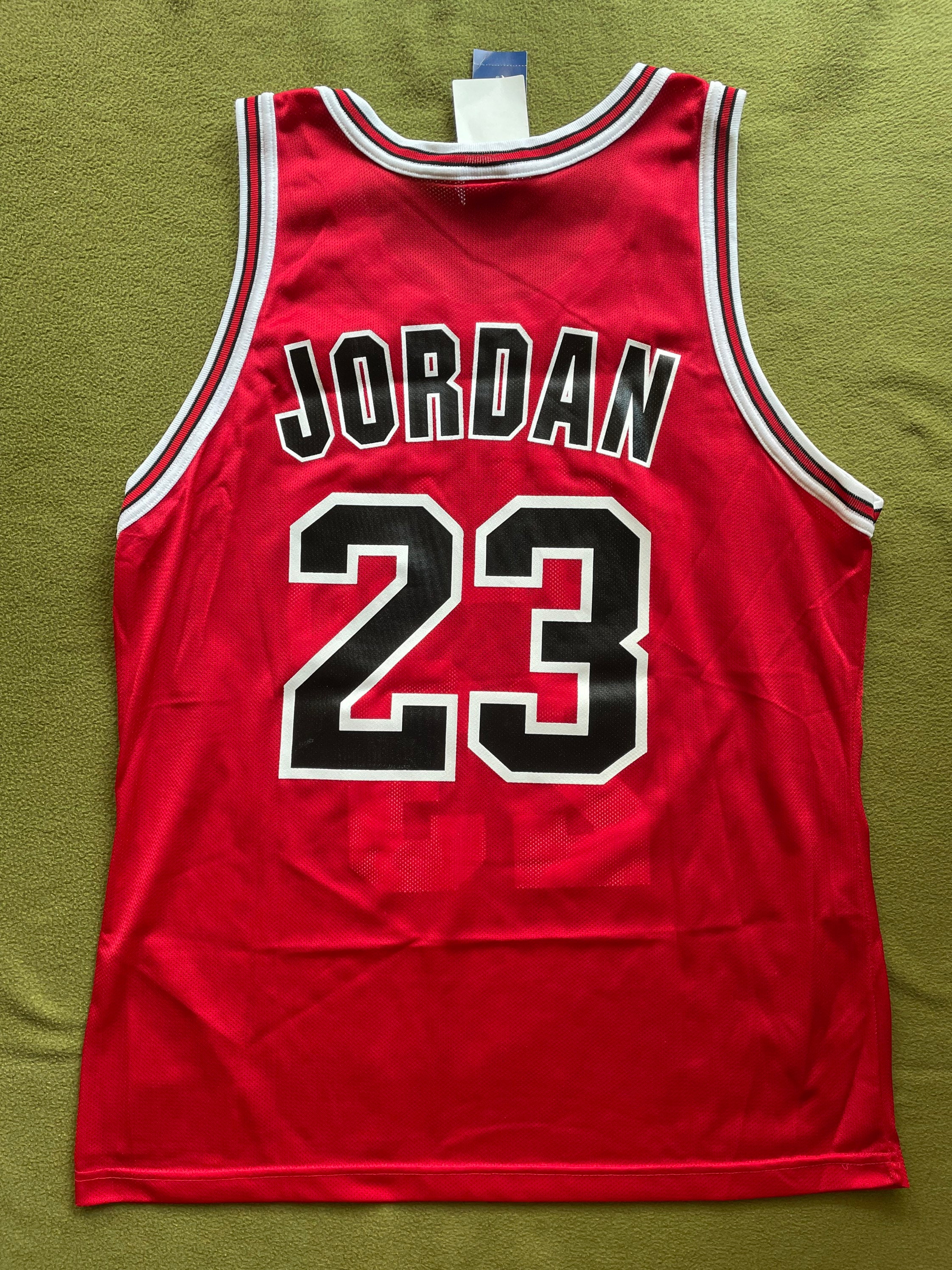Vintage Authentic Champion Michael Jordan Chicago Bulls NBA Jersey! #23 Sz.  44!