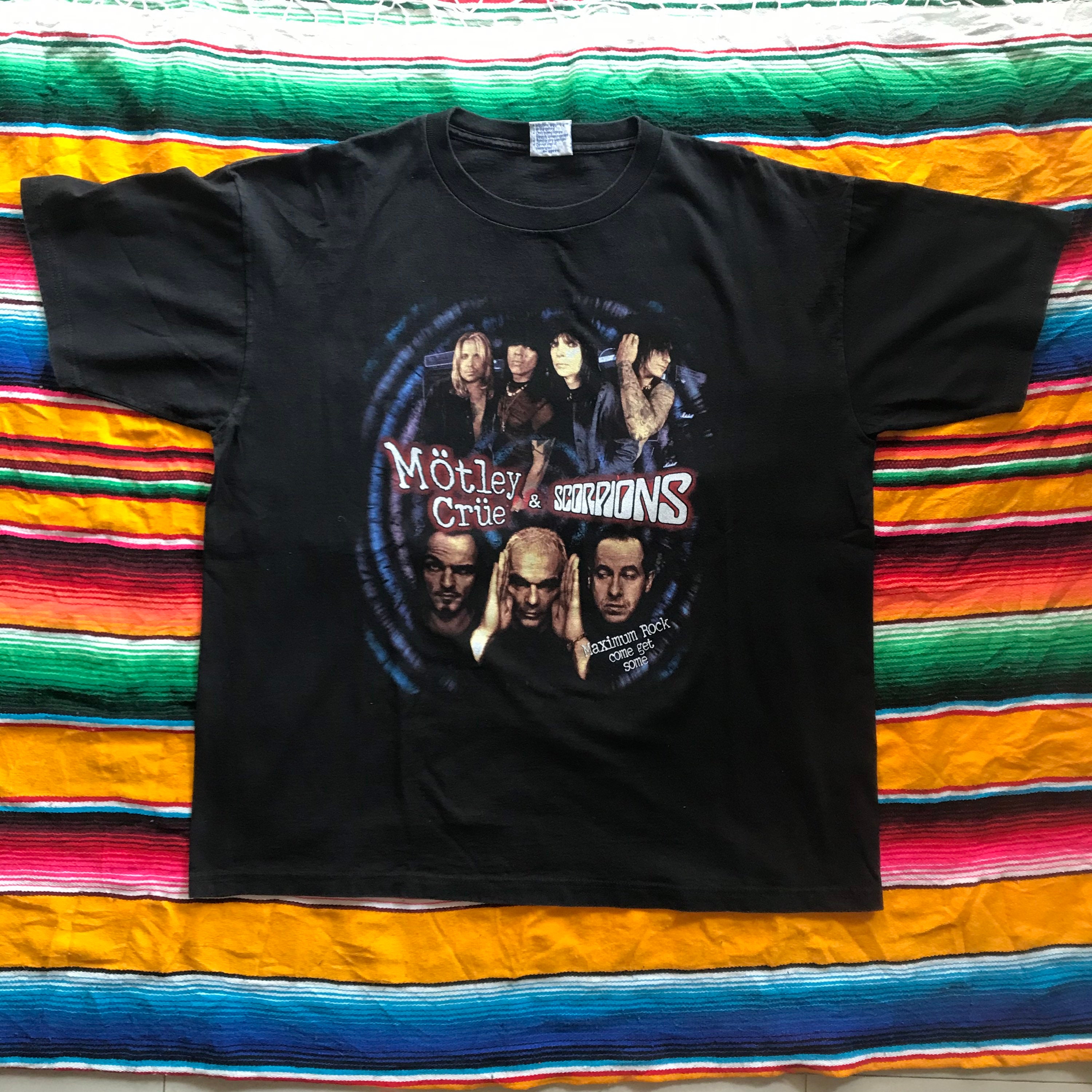 Vintage Motley Crue \u0026 Scorpions tour t-shirt