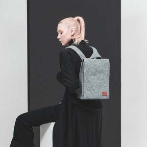 Backpack / Laptop Bag / Felt Laptop Bag / Wool Felt Bag / 13 inch/ MacBook Pro Bag/ Laptop case/ Computer bag/ Handmade image 7