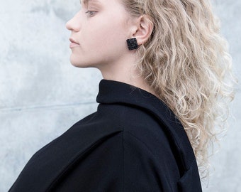 Minimalist Black Triangle Earrings/ Black Earrings/ Black Studs/ Triangle Black Studs/ Everyday Studs/ Minimalist Studs / Triangle studs