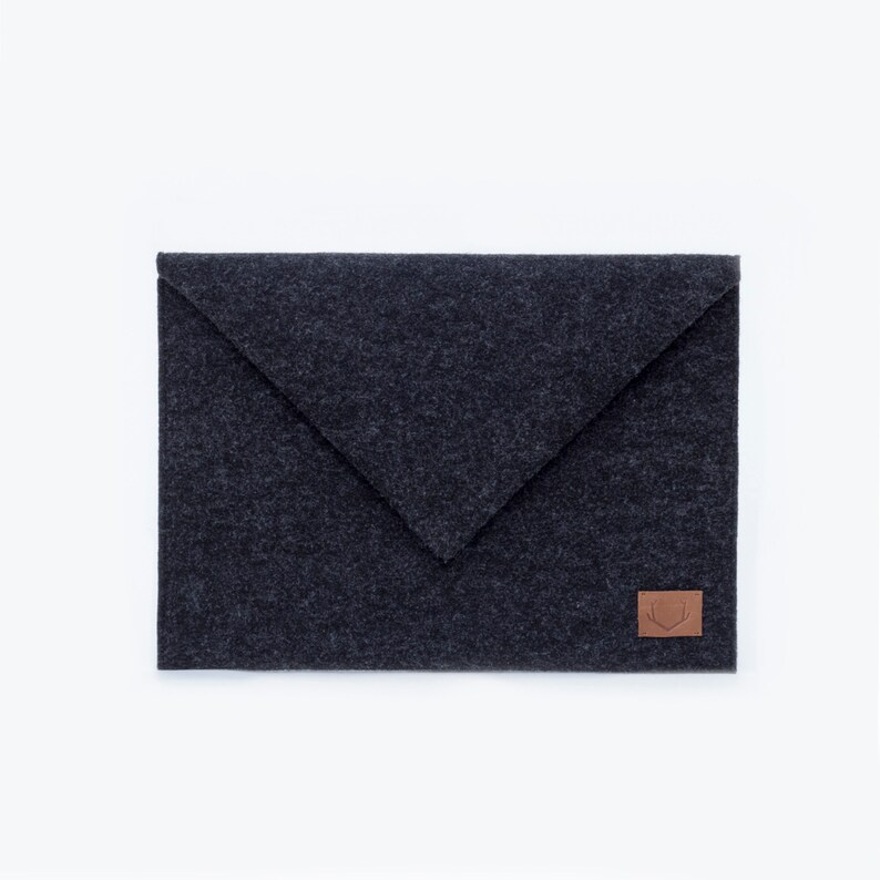 13 Laptop bag / Envelope Cluch / 1516 cover / Laptop Case / MacBook Pro / Felt Bag / 14 Laptop / Document Case image 4