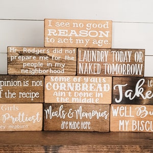 Funny sign, Humorous Sign, Mini Signs, Funny Mini Signs, Tiered Tray Signs, Gift