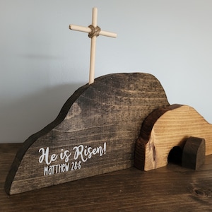 He is Risen | The tomb was empty | Easter Resurrection Scene | Easter Decor