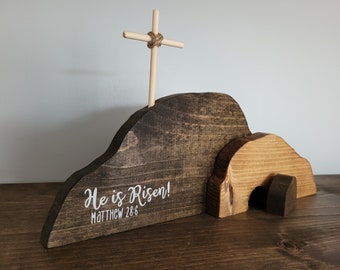He is Risen | The tomb was empty | Easter Resurrection Scene | Easter Decor