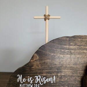 He is Risen The tomb was empty Easter Resurrection Scene Easter Decor image 4