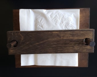 Wooden Napkin Holder ~ Dark Walnut Stain