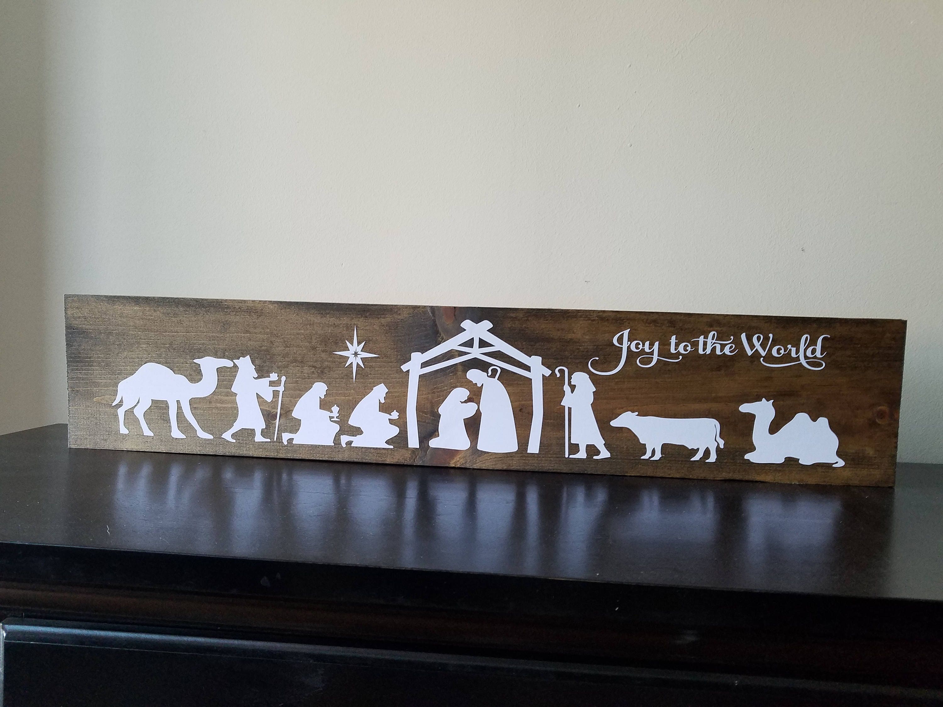 Rustic Nativity Sign ~ Christmas Sign ~ Nativity ~ Nativity Sign ...