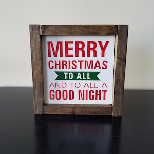 Merry Christmas Sign ~ Farmhouse Christmas Sign ~ Rustic Framed Sign ~ Christmas Sign ~ Merry Christmas to All