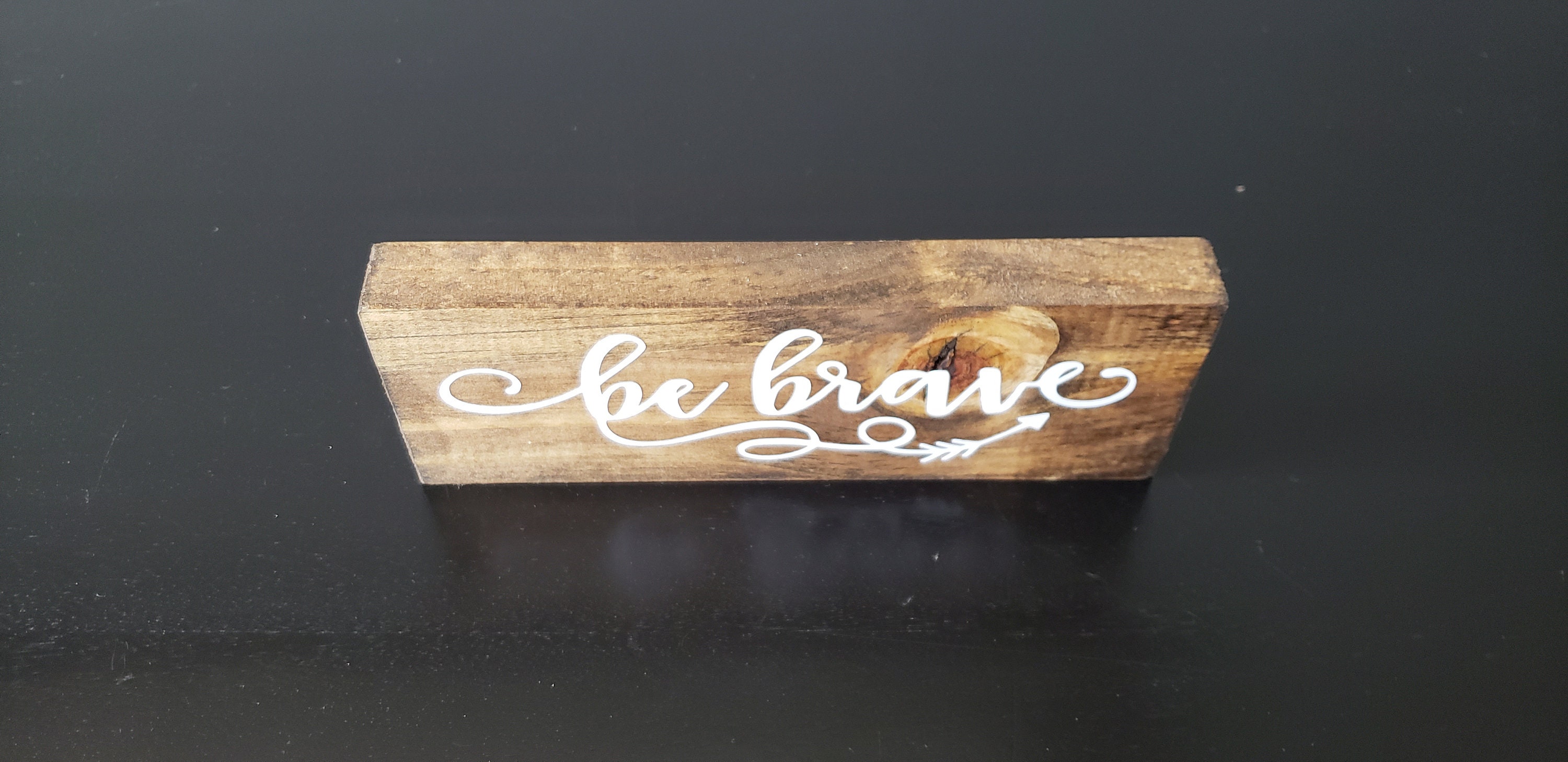 Mini Block Sign Be Brave Sign Farmhouse Rustic Shelf - Etsy