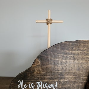 He is Risen The tomb was empty Easter Resurrection Scene Easter Decor image 3