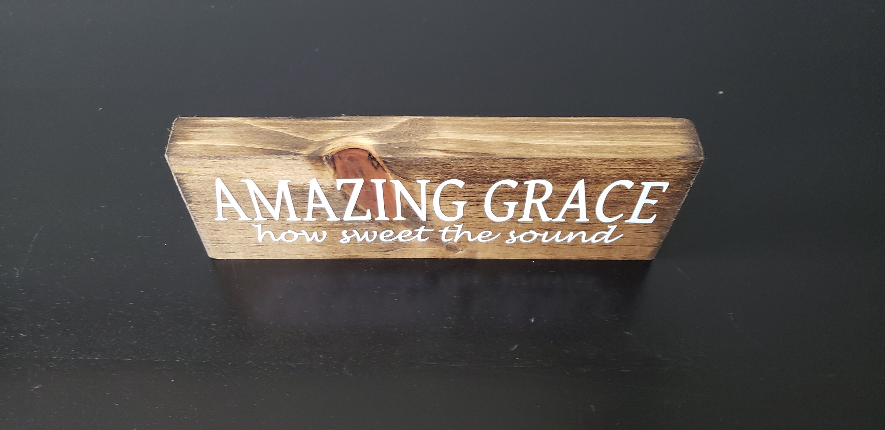 Mini Block Sign Amazing Grace Sign Farmhouse Rustic Shelf - Etsy