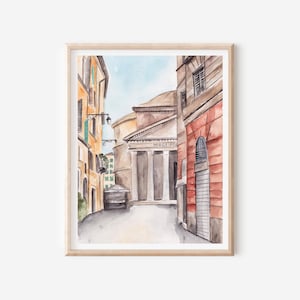 Stampa artistica di Roma - Poster del Pantheon - Decorazione murale Italia - Poster di Roma - Regalo da viaggio - Arte murale italiana - Disegni di Roma - Stampa di architettura