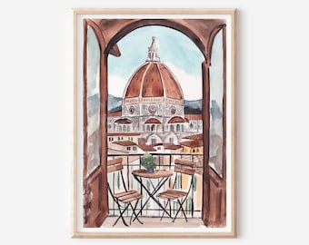 Florence Art Print - Italy Travel Poster - Florence Poster - Tuscany Wall Art - Firenze Wall Art - Gift For Traveler