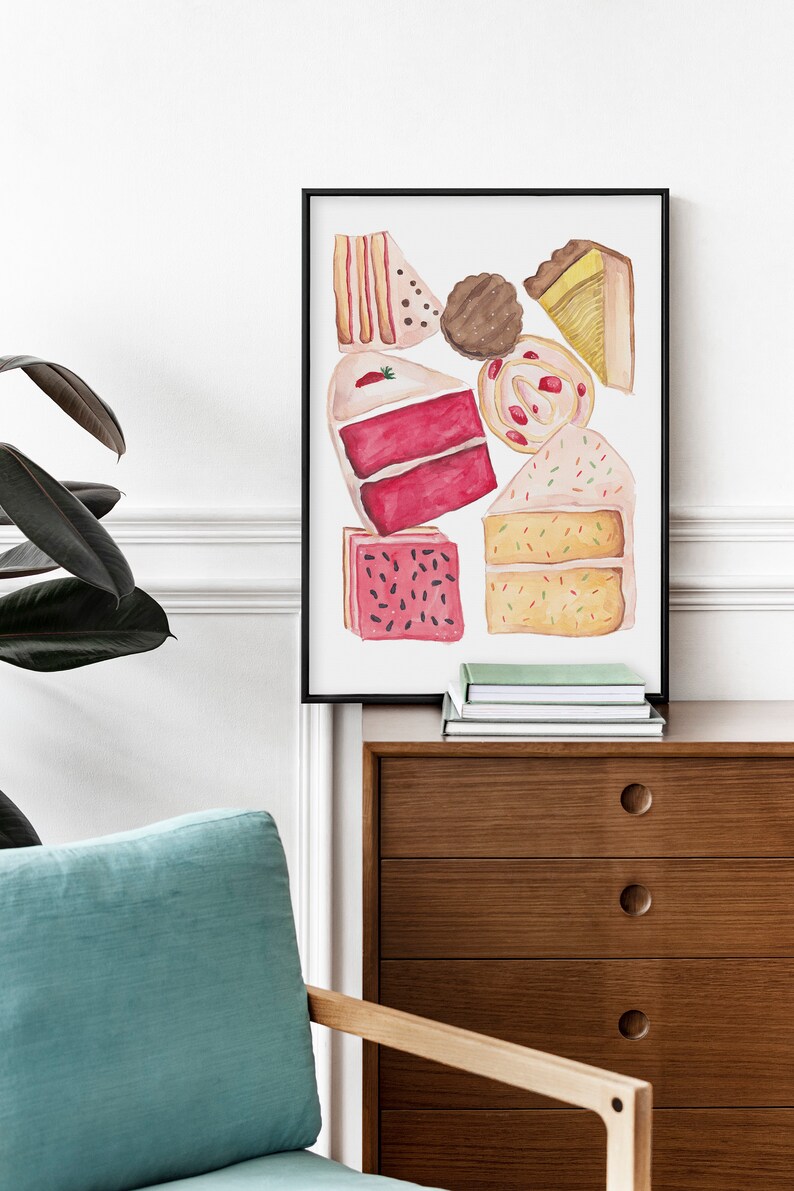 Cake Poster - Bakery Art - Sweets Print - Desserts Art Print ...