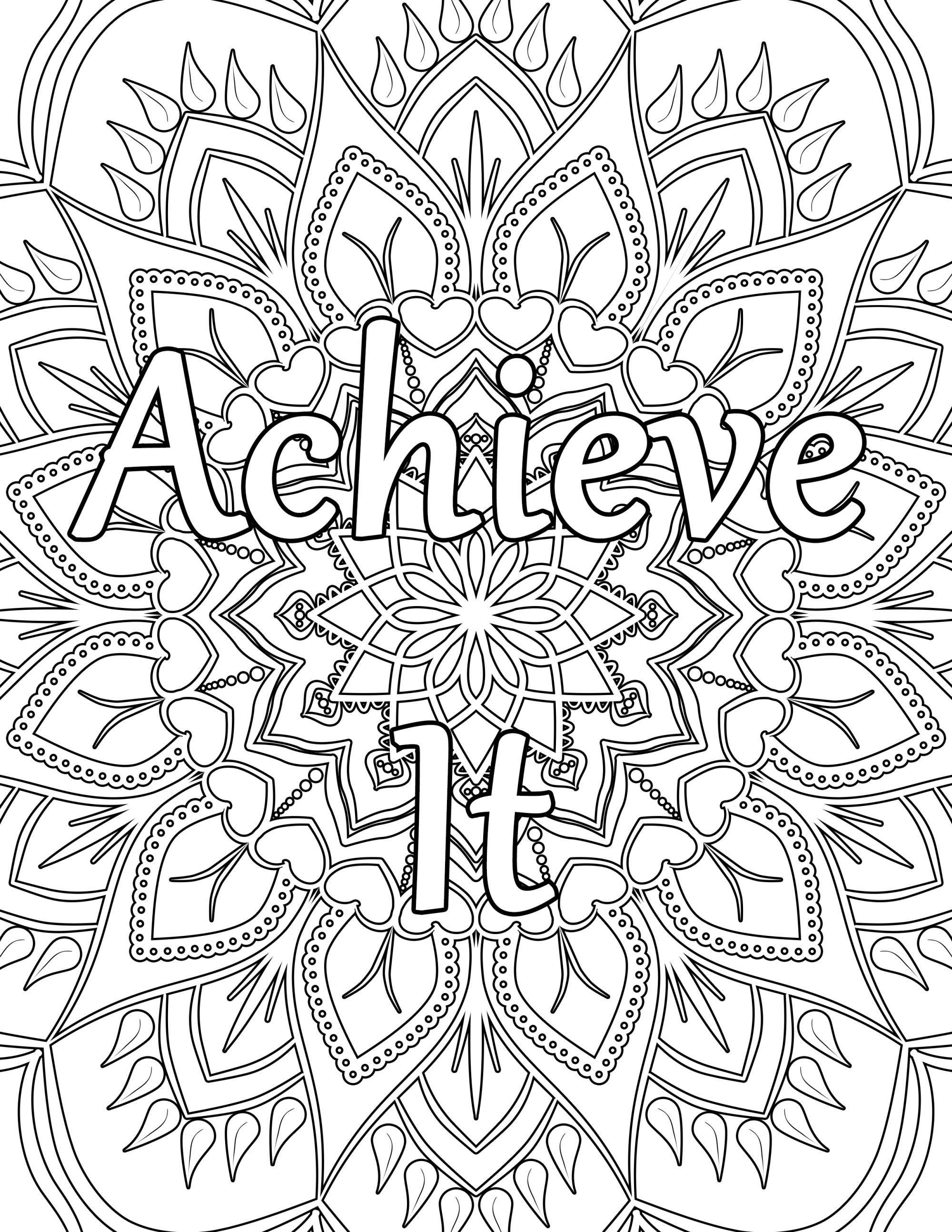 20 Motivational Posters Coloring Pages - Etsy 日本