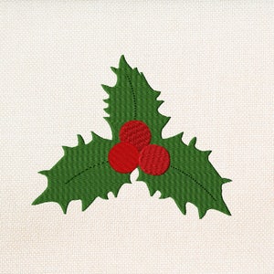 Holly tree - christmas embroidery - holiday embroidery - 5 sizes - Instant Download Machine embroidery design