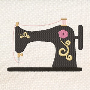 Sewing machine embroidery design - 5 sizes - vintage embroidery design - retro embroidery - old embroidery design