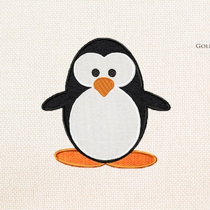 Penguin applique embroidery design - pingu applique design - baby appliqué design - maritime appliqué design - penguin embroidery design