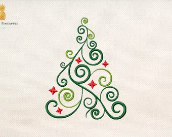 Christmas tree - christmas embroidery - holiday embroidery - Instant Download Machine embroidery design