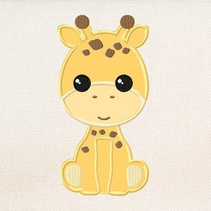 Giraffe Applikation Stickdesign - Dschungel Applikation Design - Baby Applikation Design - Safari Applikation Design - Giraffe Stickdesign