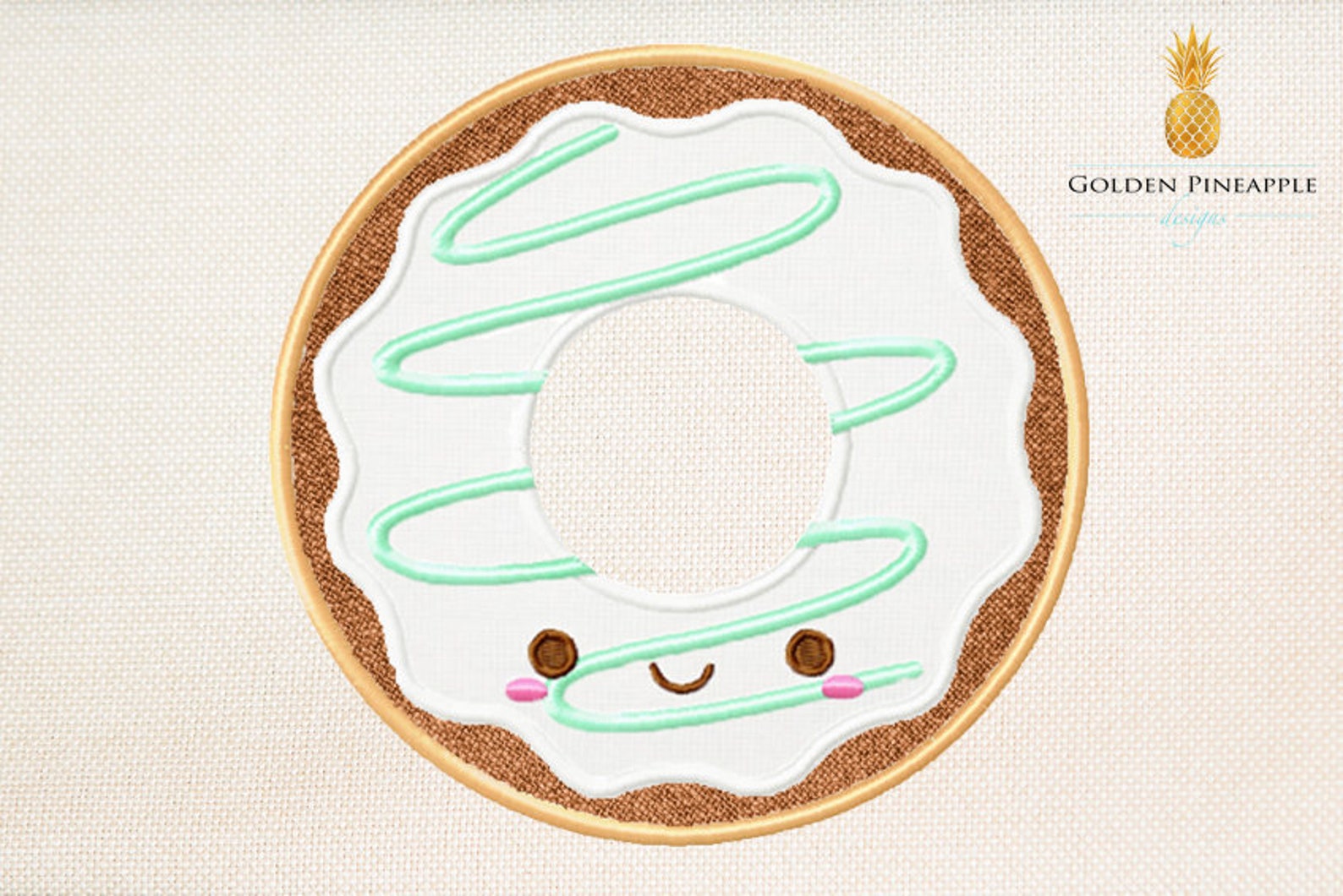 Cute Donut Applique Embroidery Design Donut Applique Design Etsy