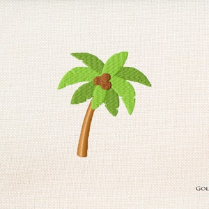 Mini palm tree embroidery design - 6 sizes - exotic embroidery design - tropic embroidery - summer embroidery