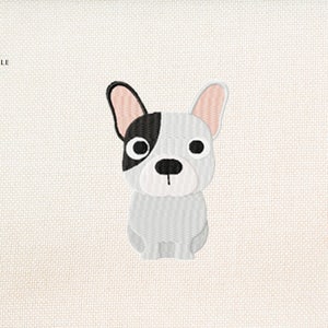 French Bulldog embroidery design - 5 sizes - dog embroidery design - bulldog embroidery design