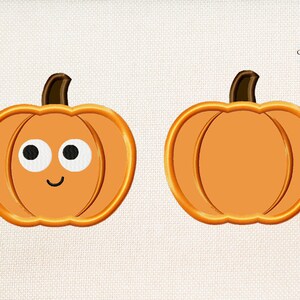 Pumpkin - pumpkin with face - applique embroidery - halloween embroidery - instant download machine embroidery design