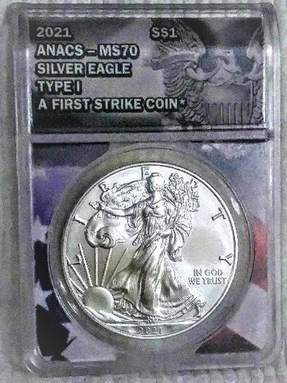 First Strike 2021 MS70 Silver Eagle Type 1 ANACSSuper Etsy