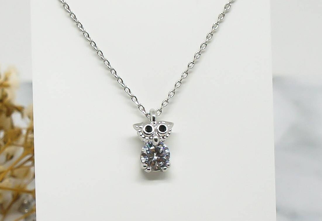 Bumble Bee Animal Charm Cubic Zirconia Necklace Owl Etsy