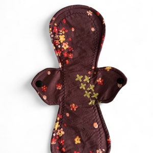 12 Inch Reusable Cloth Pad: Organic Bamboo Core, Cotton Topper