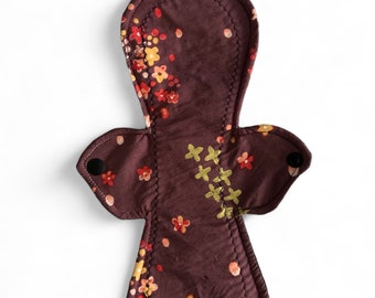 Almohadilla de tela reutilizable de 30 cm: núcleo de bambú orgánico, cubierta de algodón