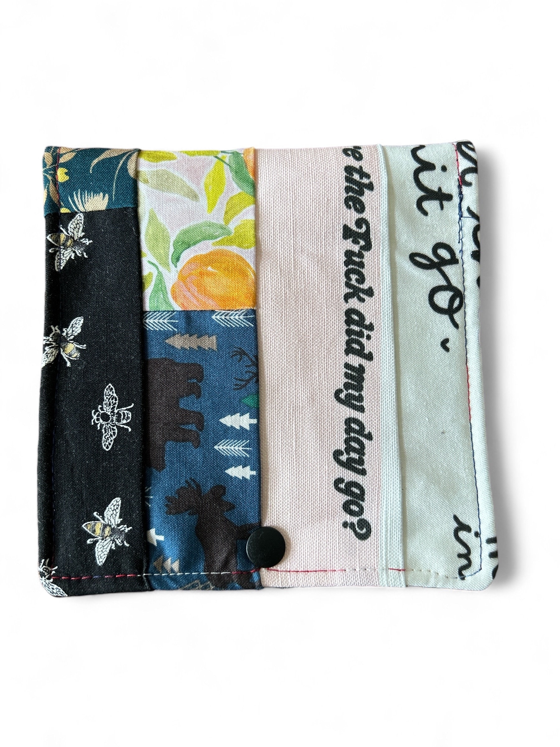 Reusable Pad Wrapper Two-pocket Period Pad Wrapper: Discreet Cloth Pad Case (6x5